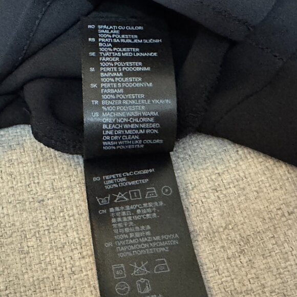 H&M, Lightweight Chiffon Flutter Sleeve Blouse, Black, 12 - Picture 14 of 14